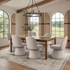 Lot de 6 chaises de salle à manger modernes sans accoudoirs, pivotantes à 360°, avec piétement tulipe, élégantes chaises d'appoint pour cuisine, salle à manger ou bureau - Panipeachy