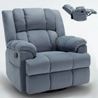 Fauteuil inclinable pivotant et à bascule en tissu Lazy Boy, grand fauteuil berçant manuel rembourré à l’excès avec accoudoirs à coussinet et dossier rembourré