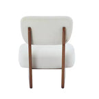Lot de 2 chaises longues modernes beiges avec revêtement en polyester, piètement robuste en bois, pour différentes pièces