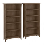 Bibliothèque haute Salinas à 5 étagères (Lot de 2) par Bush Furniture