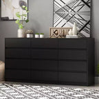 Commode Famapy moderne à 12 tiroirs, élégante.