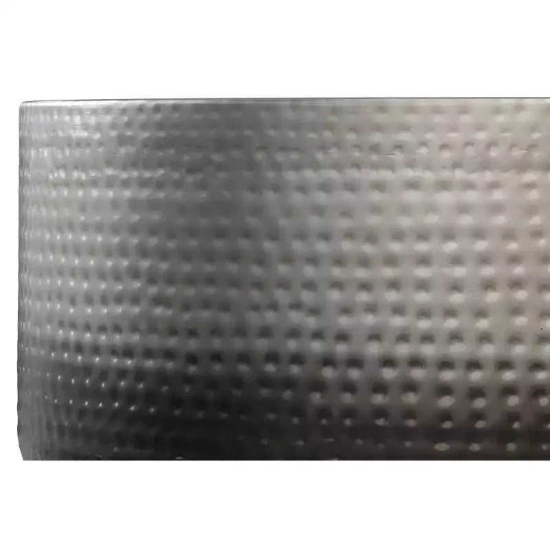 Table basse contemporaine Kacy en métal, 91 cm de large, en dégradé argenté, Assemblée