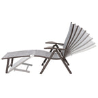Pellebant Lot de 2 chaises longues de patio réglables en aluminium – N/A