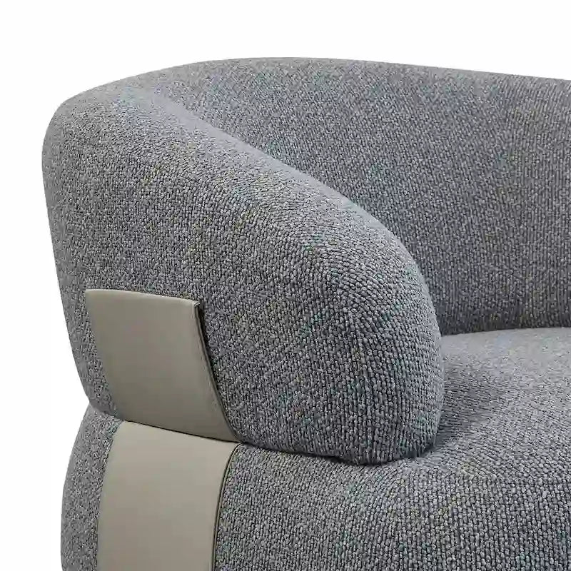 Fauteuil moderne Kieon 33W 360 pivotant en forme de tonneau - Lot de 2