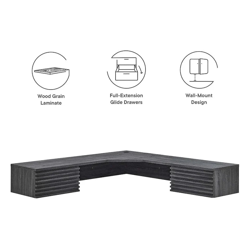 Bureau d'angle mural Render