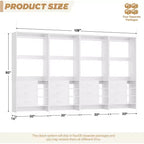 Besiost Lot de 4 organisateurs de placard avec tiroirs en bois et tringles de suspension