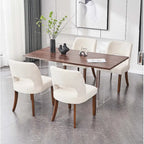 Lot de 4 chaises de salle à manger rembourrées en tissu