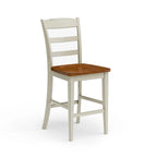 Ensemble îlot de cuisine 3 pièces Homestyles Monarch en bois blanc cassé avec plateau en bois à abattant - 48 x 25 x 36