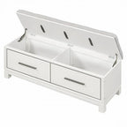 Banc à chaussures avec coussin amovible et rangement dissimulé pour l'organisation de l'entrée et du salon