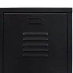 vidaXL Armoire en tôle noire avec étagères réglables moyennes