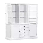 Garde-manger de cuisine autoportant Whisen 73 avec tiroirs et étagères réglables pour le rangement et l'organisation dans la salle à manger ou la cuisine