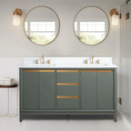 Meuble-lavabo Vanity Art avec évier en céramique et dessus en marbre reconstitué
