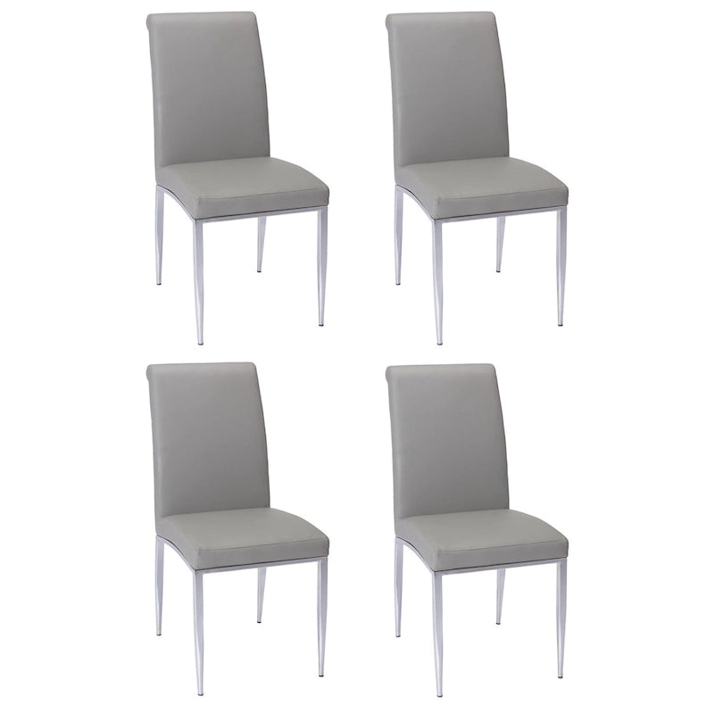 Chaise cantilever rembourrée contemporaine Somette, lot de 4