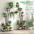 Étagère à plantes d'intérieur, porte-fleurs à 6 niveaux pour jardin - Lot de 2