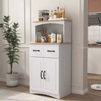 sumyeg Meuble de Rangement de Cuisine en Bois avec Tiroir et Étagère pour Micro-ondes