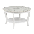 Table basse ronde avec étagère American Heritage de Convenience Concepts