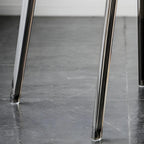 Chaise de salle à manger sans accoudoirs à dossier bas en acrylique ambre