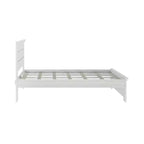 Lit double Plank+Beam Farmhouse avec tête de lit, plateforme en bois massif