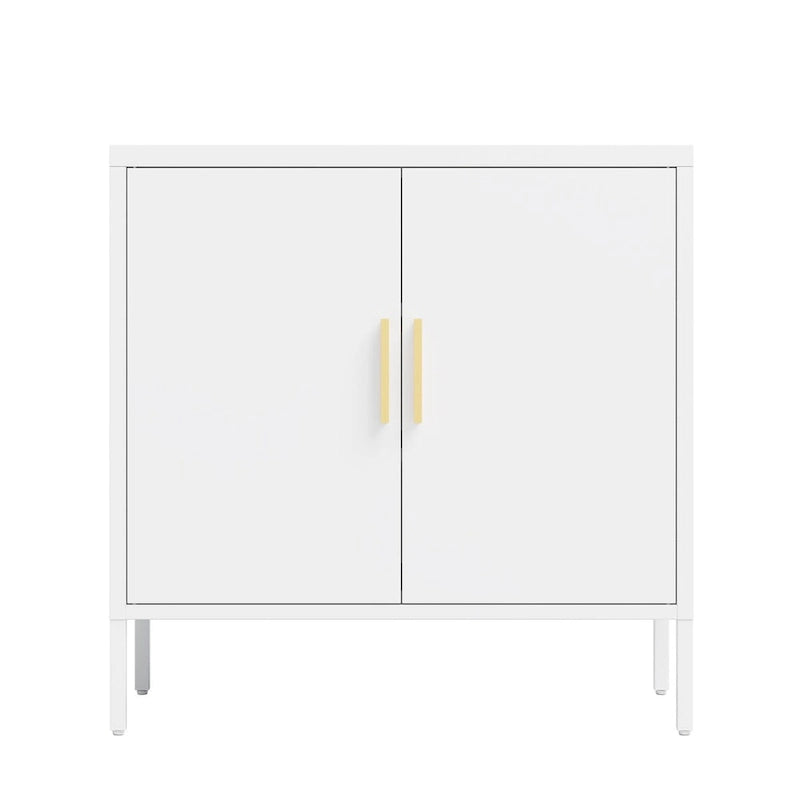 Armoire de rangement métallique avec 2 portes et 2 étagères réglables, armoire de rangement de garage verrouillable en acier, armoire de classement en métal