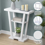 Table console Newport V avec étagères de Convenience Concepts