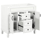 Meuble-lavabo moderne de 36 po avec vasque et armoire à miroir, 2 portes et 2 tiroirs