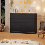 Commode de rangement à 8 tiroirs, coffre à tiroirs profonds, large meuble de rangement pour salon, couloir, chambre d'enfant