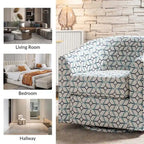 Lot de 2 fauteuils crapauds modernes rembourrés Cuenca avec base pivotante