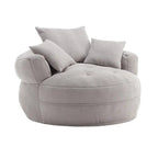 Fauteuil arrondi type « lazy sofa » – Blanc/Bleu/Gris/Jaune/Orange/Rose fuchsia/Bleu marine/Vert, modèle une ou deux places