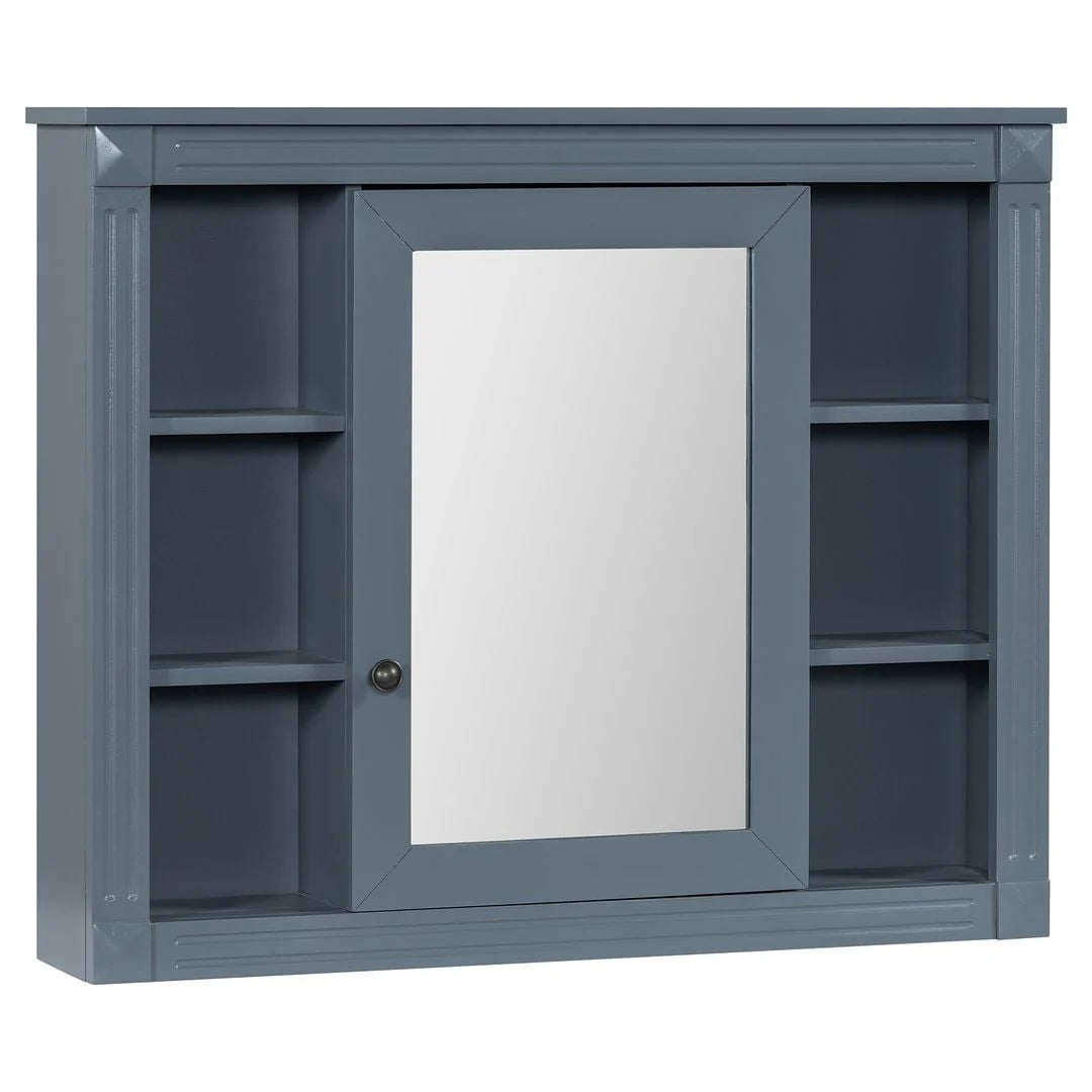 Meuble-lavabo moderne de 36 po avec vasque et armoire à miroir, 2 portes et 2 tiroirs