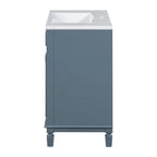 Meuble-lavabo moderne de 36 po avec vasque et armoire à miroir, 2 portes et 2 tiroirs