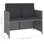 vidaXL Ensemble de salle à manger d'extérieur Table et chaises en résine tressée et bois