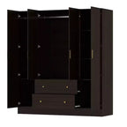 Hitow Armoire 2 grands tiroirs zone de suspension centrale avec miroir Style minimaliste