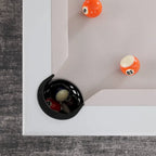 Table de billard Norwalk 2,13 m en ardoise, intérieure/extérieure, ensemble de salle à manger 6 places avec 4 bancs et accessoires, finition blanche