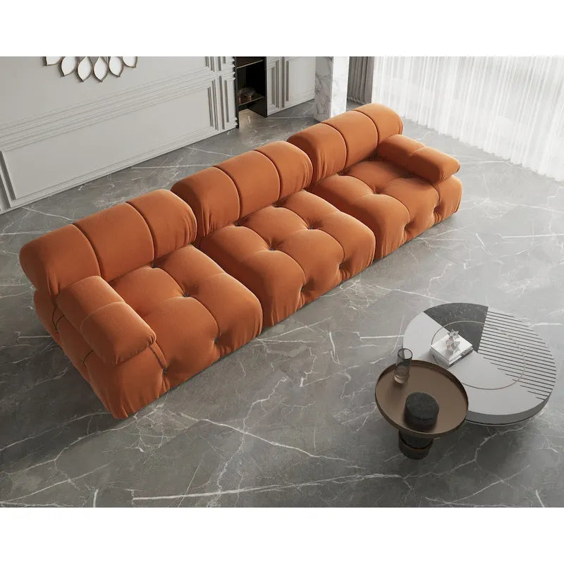 Canapé modulable réversible 3 places en velours