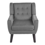 Lot de 2 fauteuils d'appoint en velours pour salon