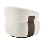 Fauteuil moderne Kieon 33W 360 pivotant en forme de tonneau - Lot de 2