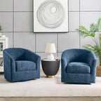 Lot de 2 fauteuils crapauds modernes rembourrés Cuenca avec base pivotante