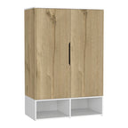 Armoire double rose FM Furniture avec tringle
