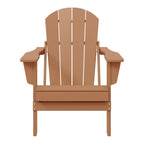 Chaise Adirondack pliante d'extérieur tout temps Polytrends Laguna résistante à la décoloration pour patio