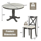 Ensemble de table à manger et chaises 5 pièces pour 4 personnes