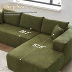 Canapé méridienne moderne rembourré avec coussins pour salon