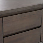Buffet Modrest Rhea en acacia foncé moderne
