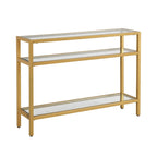 Carolina Living Chrysalis - Console 3 plateaux en verre - Or