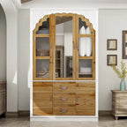 Ensemble de deux armoires Grand Closet d'inspiration vintage avec accents en métal