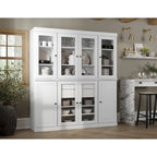 Buffet de cuisine en bois massif 100 % fabriqué en Chine avec portes en verre ou en bois massif et kit de 2 tiroirs 65 x 71,5