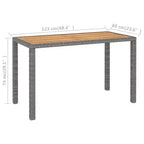 vidaXL Ensemble de salle à manger d'extérieur Table et chaises en résine tressée et bois