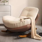 Fauteuil à bascule scandinave rembourré avec ottoman en option