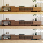 Meuble TV rétractable et extensible moderne avec 4 tiroirs, jusqu'à 261,62 cm - 78,54P x 15,74L x 13,78H