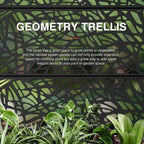 MAYEERTY 72x47 Jardinière arquée en fer noir avec treillis, ensemble de 3 pièces pour décoration de jardin, terrasse et balcon