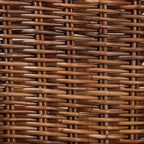 bali & pari Mario Ensemble de 2 chaises de salle à manger modernes de style bohème en teck et rotin, finition marron naturel